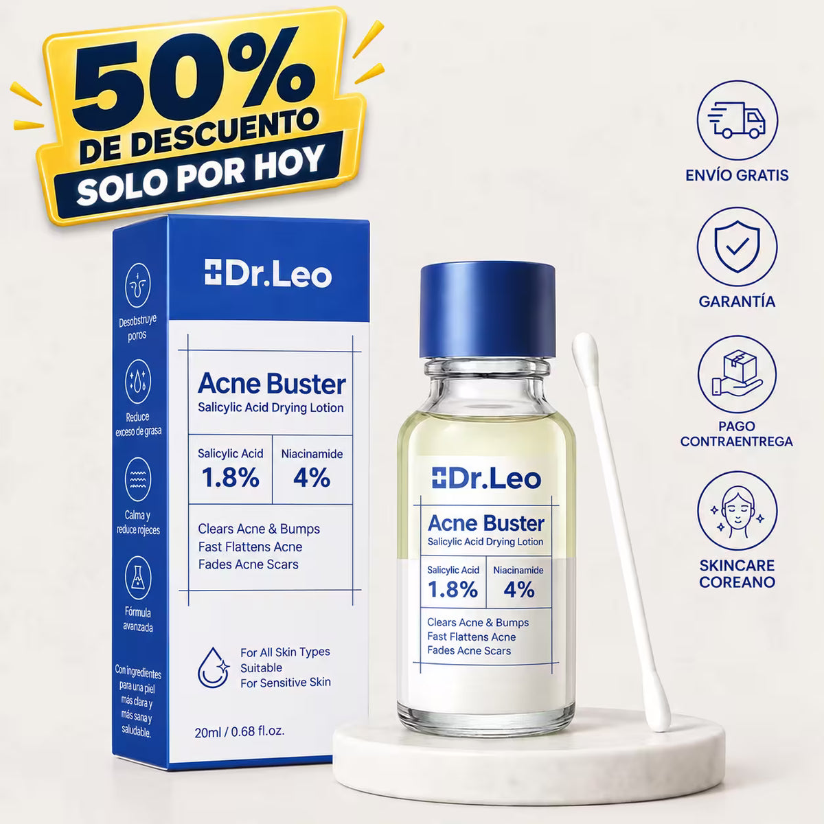 Loción Secante Dr. Leo: Tratamiento Focalizado de Noche