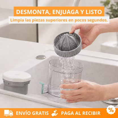 Exprimidor Eléctrico Portátil Recargable - Prepara jugo fresco con solo presionar un botón