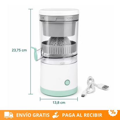 Exprimidor Eléctrico Portátil Recargable - Prepara jugo fresco con solo presionar un botón